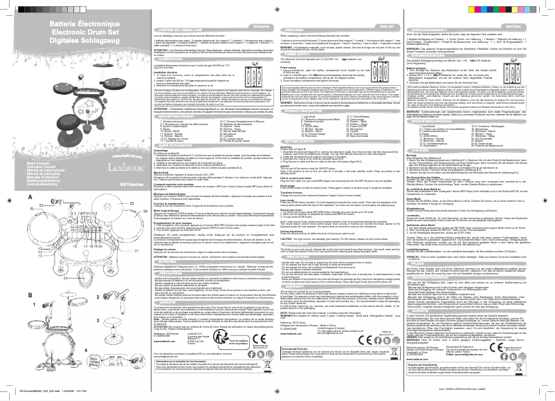 Página 1 del manual Manual de usuario Lexibook K610