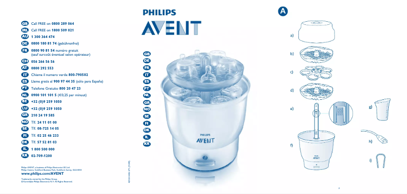 Page n°1 - Manuel utilisateur Philips AVENT SCF278