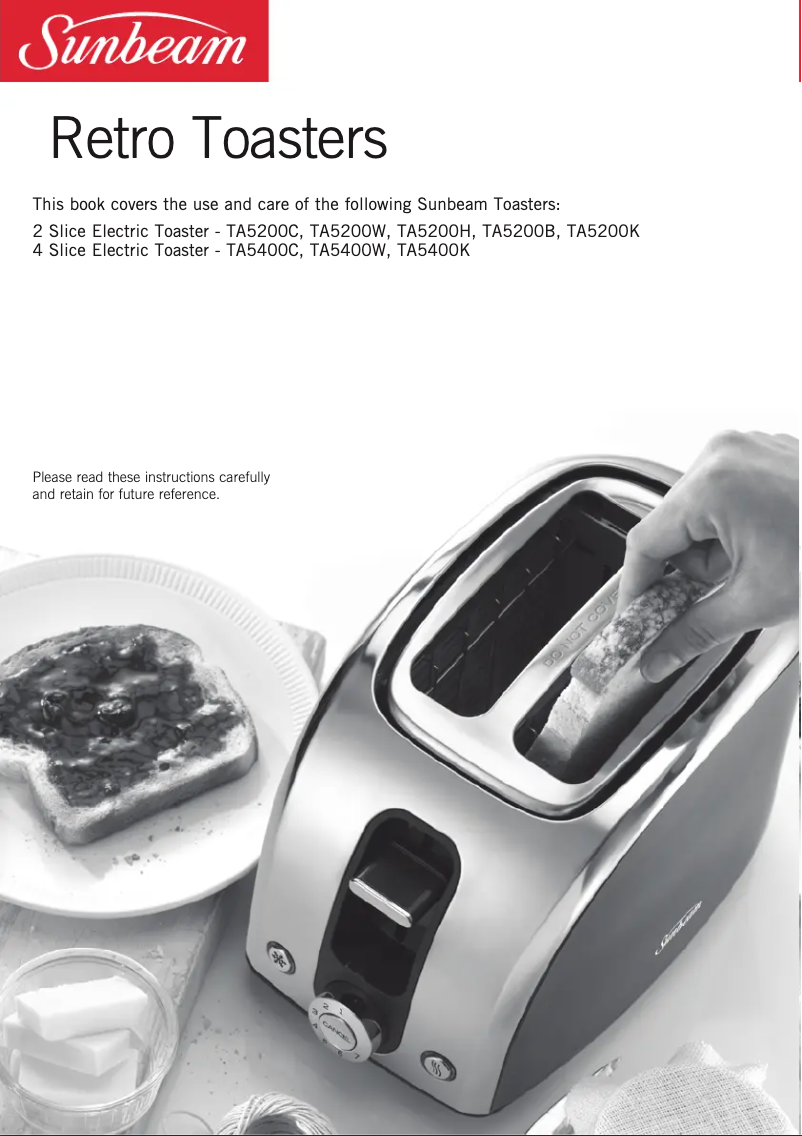 Page n°1 - Manuel utilisateur Sunbeam TA5200B