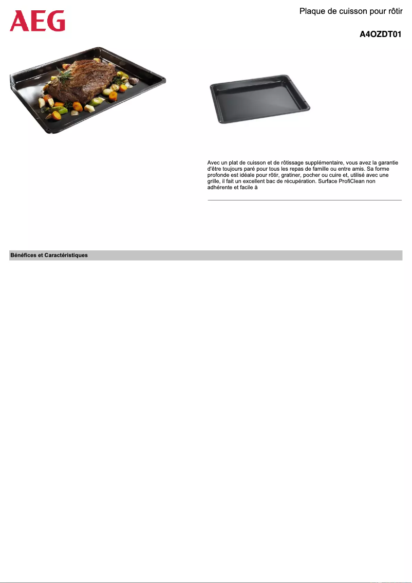Page n°1 - Manuel utilisateur AEG A4OZDT01