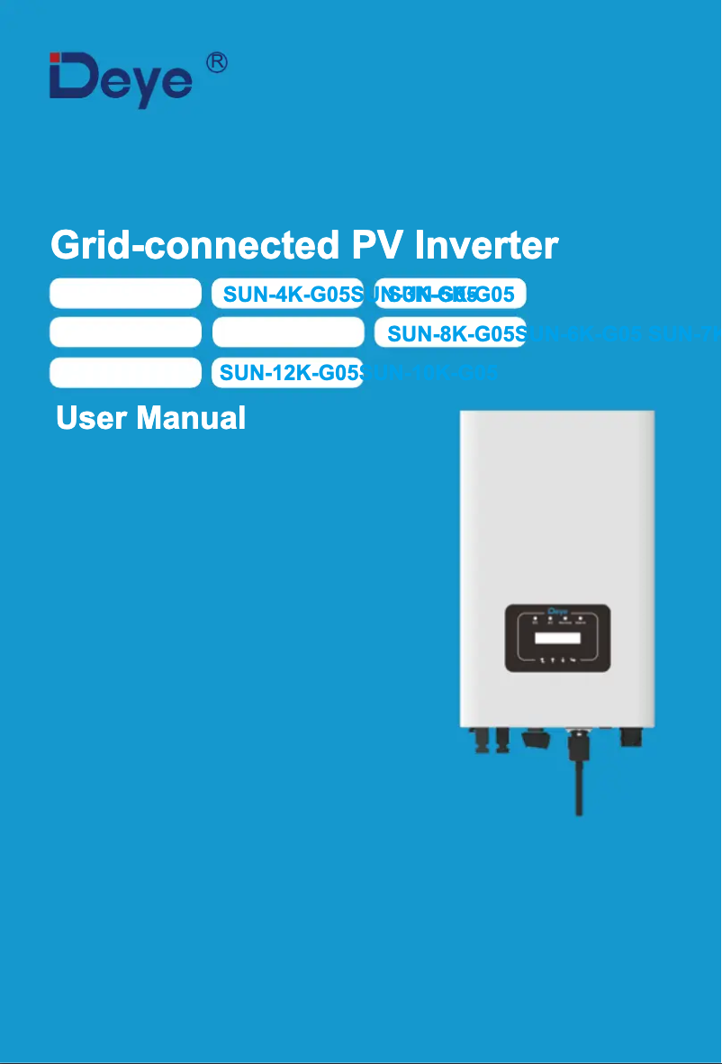 Page 1 de la notice Manuel utilisateur Deye SUN-12K-G05