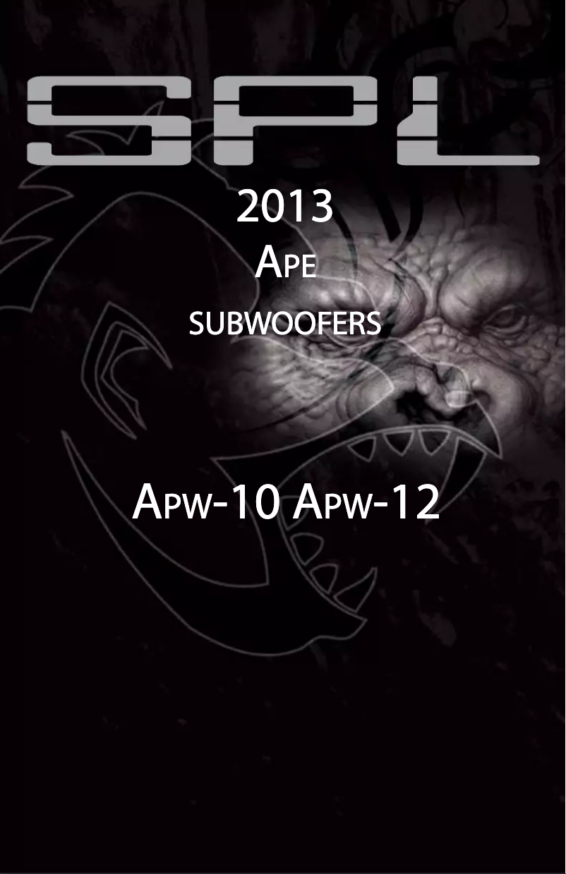 Page n°1 - Manuel utilisateur SPL APW-12