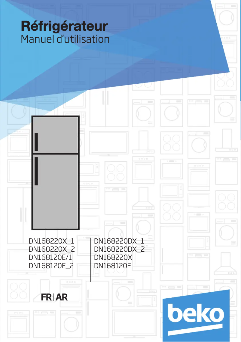 Page 1 de la notice Manuel utilisateur Beko DN168220DX/1