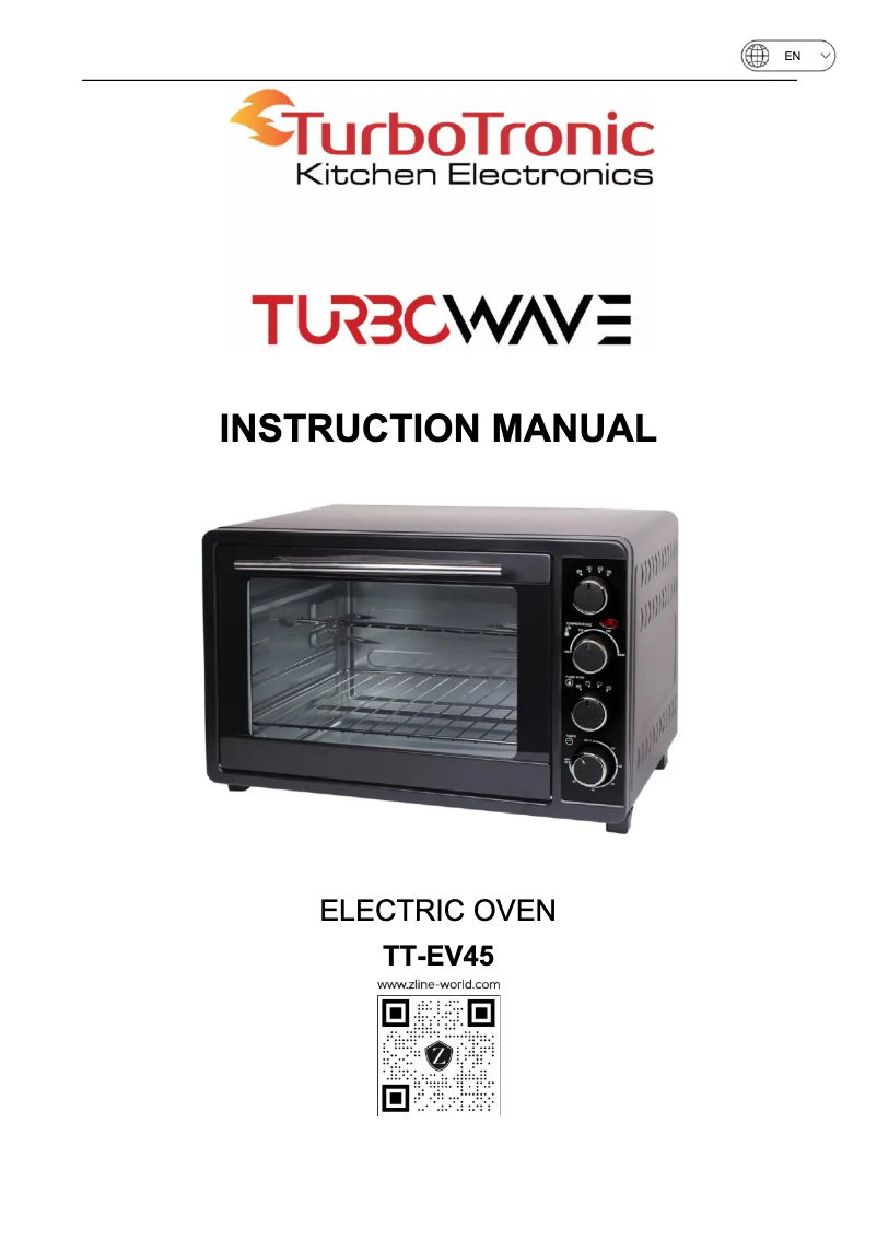 Page 1 de la notice Manuel utilisateur TurboTronic TurboWave TT-EV45