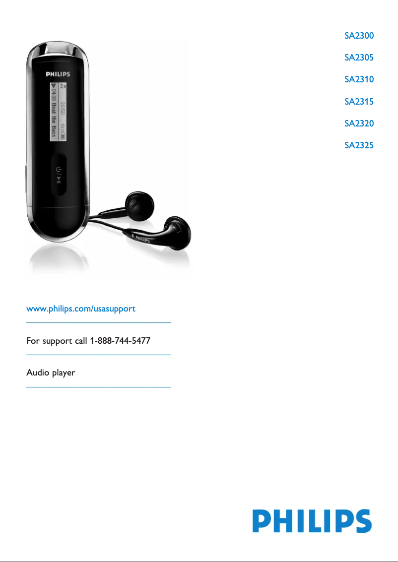 Page n°1 - Manuel utilisateur Philips GoGear SA2320