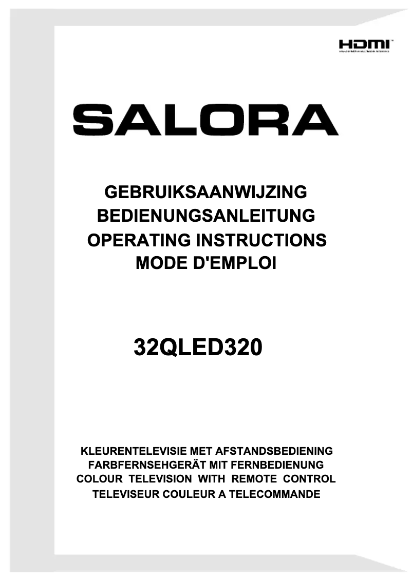 Page 1 de la notice Manuel utilisateur Salora 32QLED320