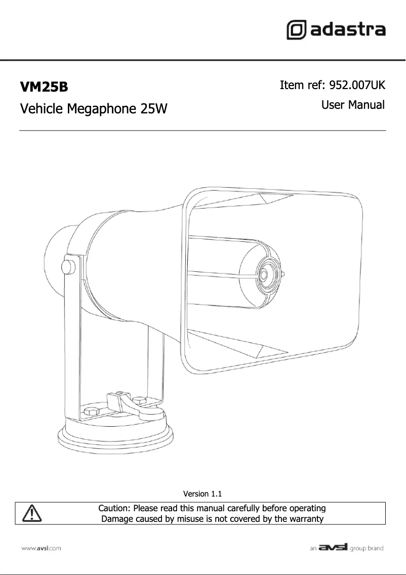 Imagen de la primera página del manual del dispositivo VM25B