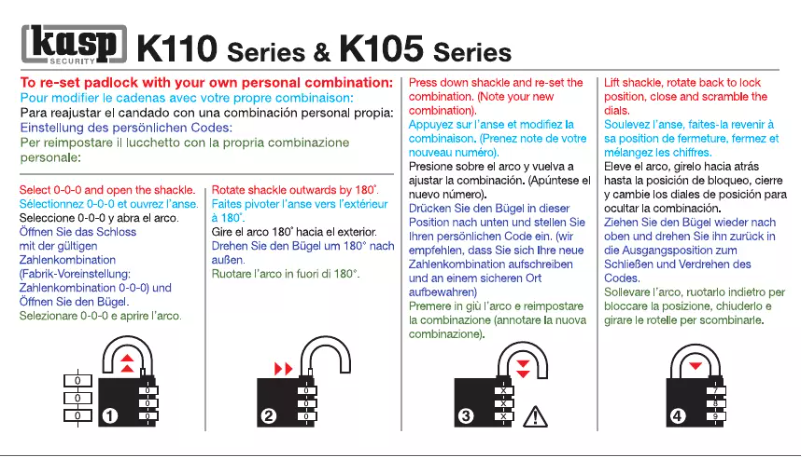 Page 1 de la notice Manuel utilisateur Kasp K10520YELD