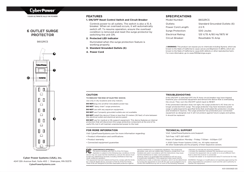 Image de la première page du manuel de l'appareil B602RC5
