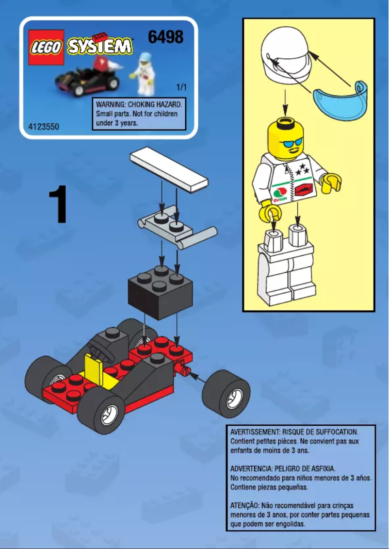 Page 1 de la notice Manuel utilisateur Lego City 6498