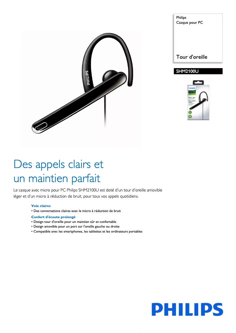 Image de la première page du manuel de l'appareil SHM2100U