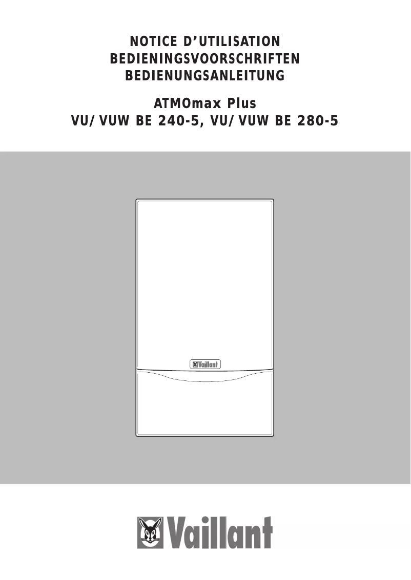 Page n°1 - Manuel utilisateur Vaillant AtmoMAX plus