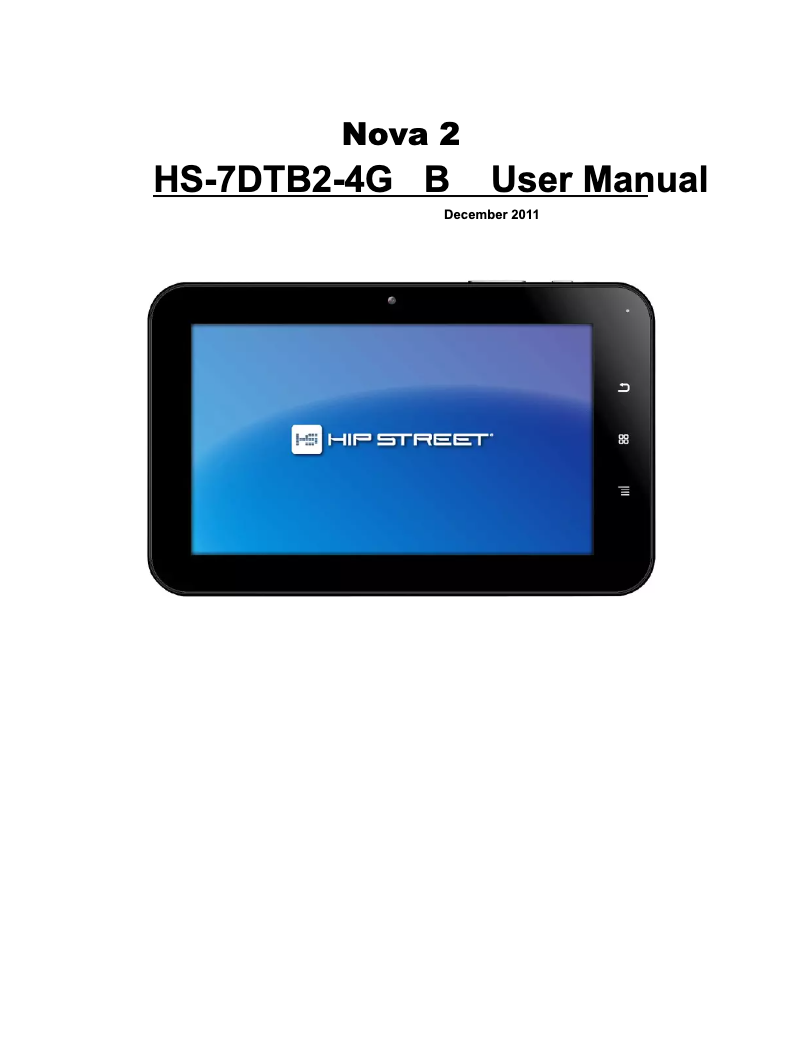 Image de la première page du manuel de l'appareil HS-7DTB2 Nova 2