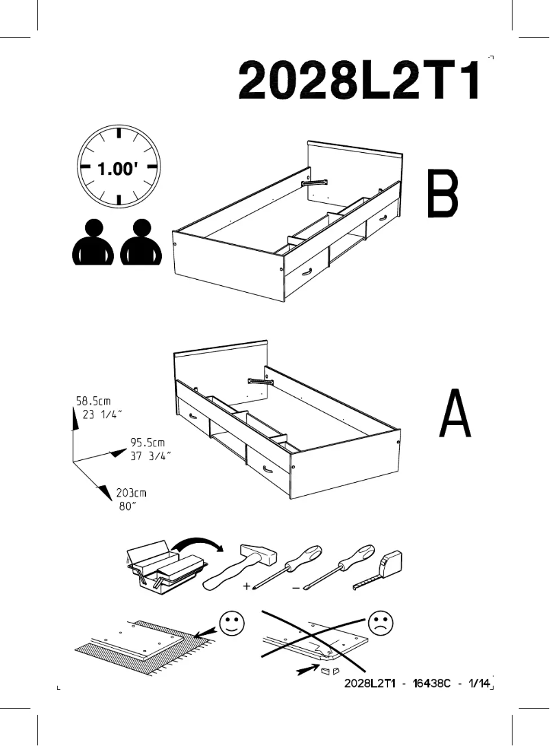 Page 1 de la notice Manuel utilisateur Parisot Alpha 2028L2T1
