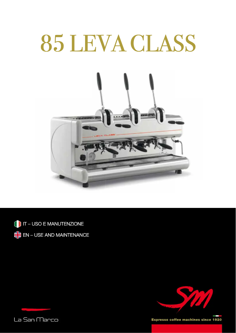 Page 1 de la notice Manuel utilisateur La San Marco 85 Leva Class