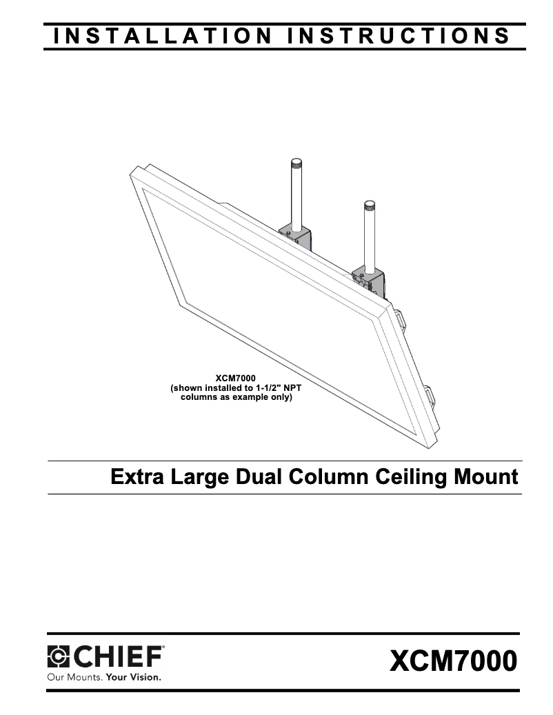 Page 1 de la notice Manuel utilisateur Chief XCM7000