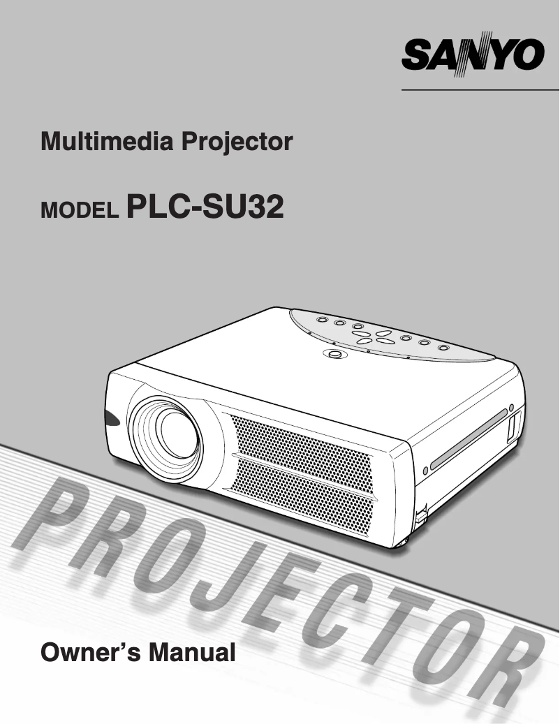 Page n°1 - Manuel utilisateur Sanyo PLC-SU32