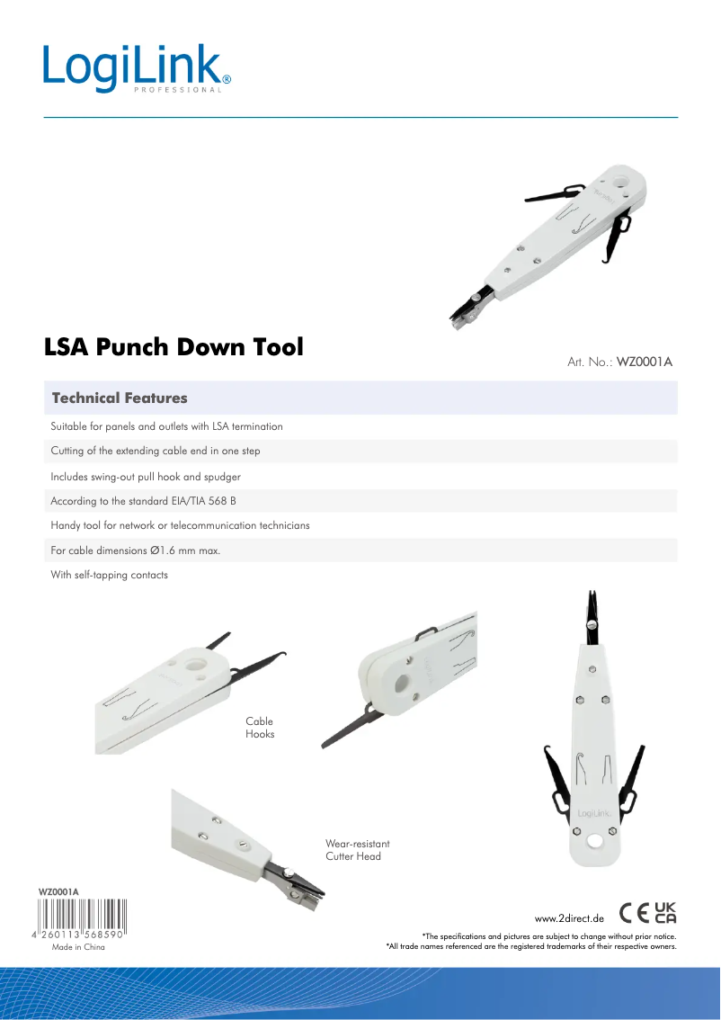 Page 1 de la notice Manuel utilisateur LogiLink WZ0001A