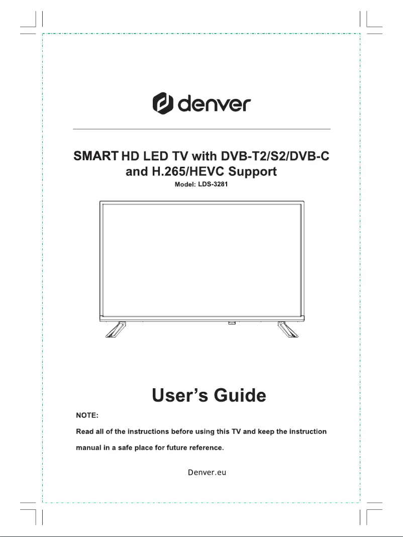 Page 1 de la notice Manuel utilisateur Denver LDS-3281