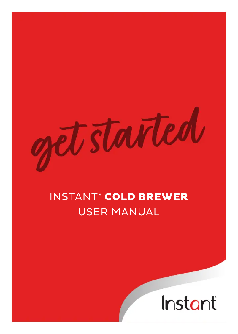 Page 1 de la notice Manuel utilisateur Instant Cold Brewer