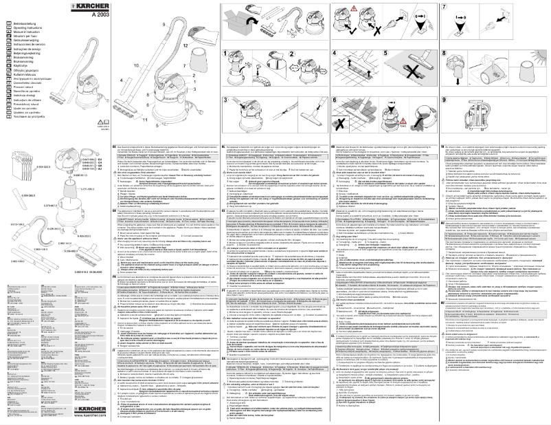 Page n°1 - Manuel utilisateur Kärcher A 2003