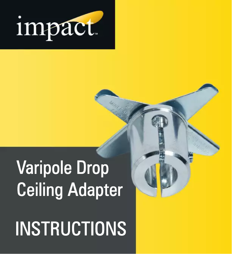 Page n°1 - Manuel utilisateur Impact Varipole Drop Ceiling Adapter
