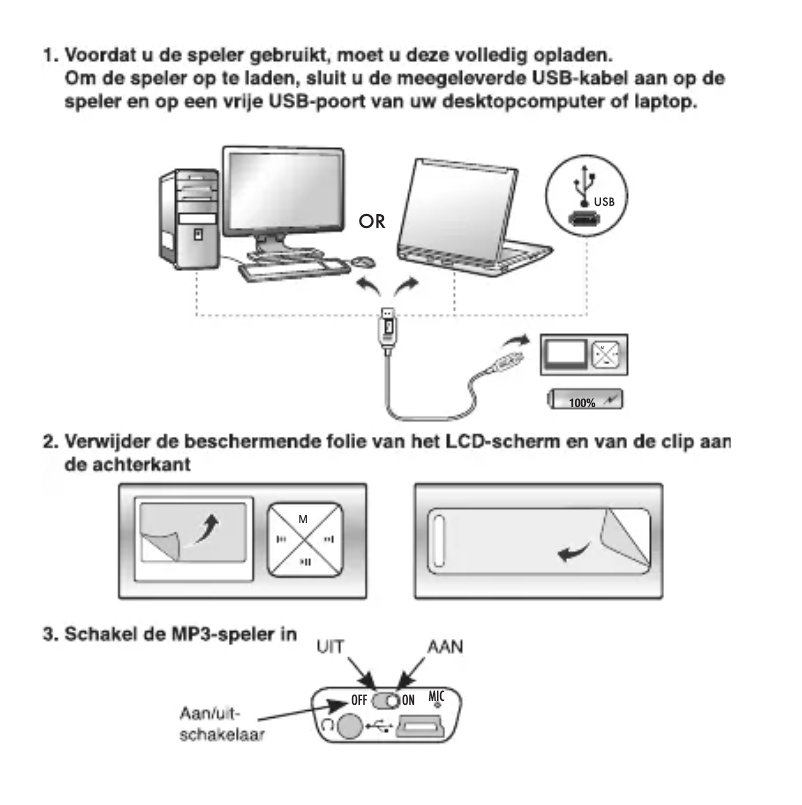 Page 1 de la notice Manuel utilisateur Sweex MP320 Veni