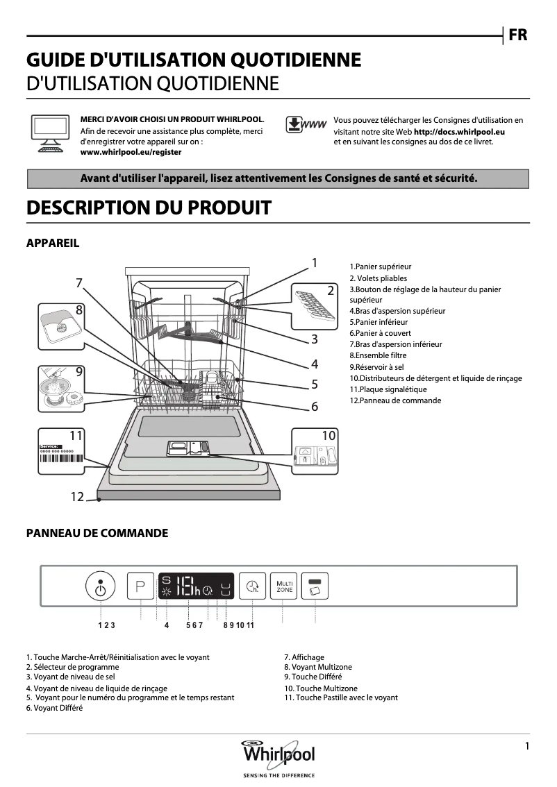 Page n°1 - Mode d'emploi Whirlpool WIC 3C26