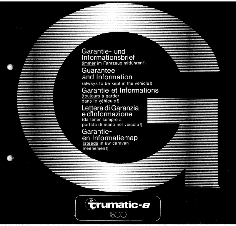 Page 1 de la notice Manuel utilisateur Trumatic E 1800