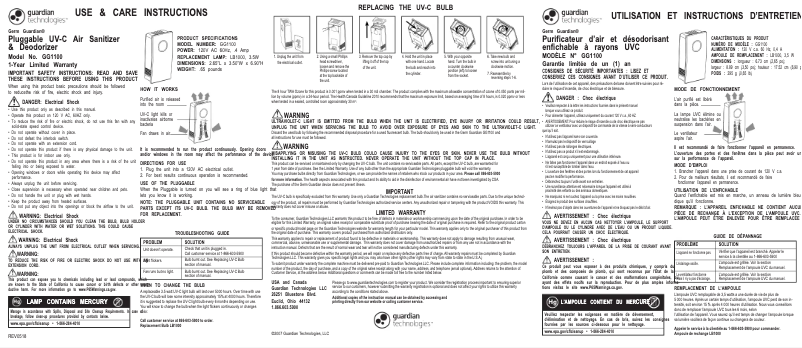 Image de la première page du manuel de l'appareil GG1100