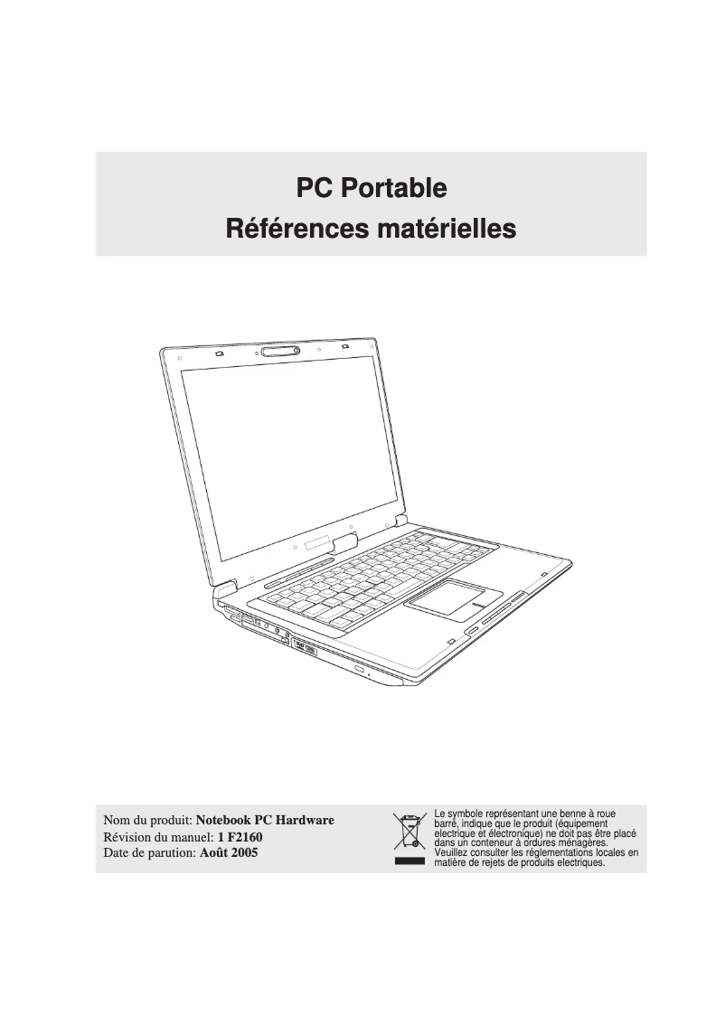 Page n°1 - Manuel utilisateur Asus A5E