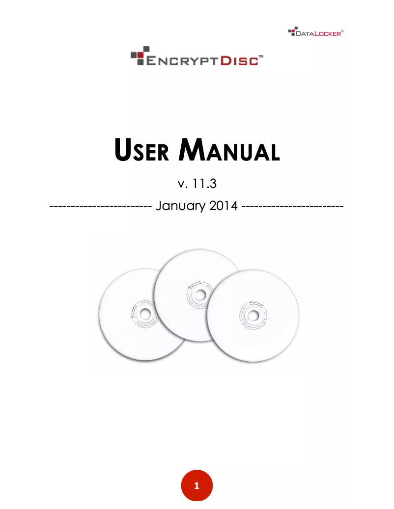 Image de la première page du manuel de l'appareil DataLocker EncryptDisc DVD-R