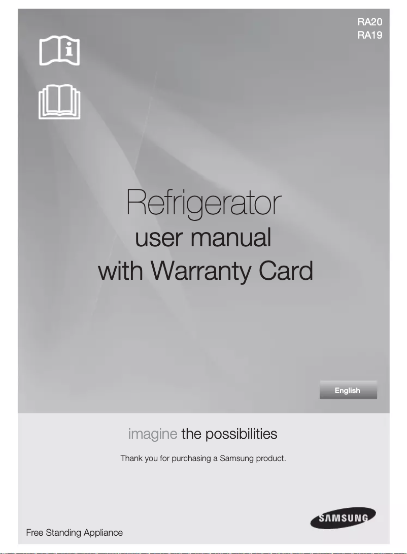 Page 1 de la notice Manuel utilisateur Samsung RA20HCLP1