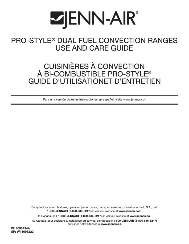 Page 1 de la notice Manuel utilisateur JennAir JDRP436WP