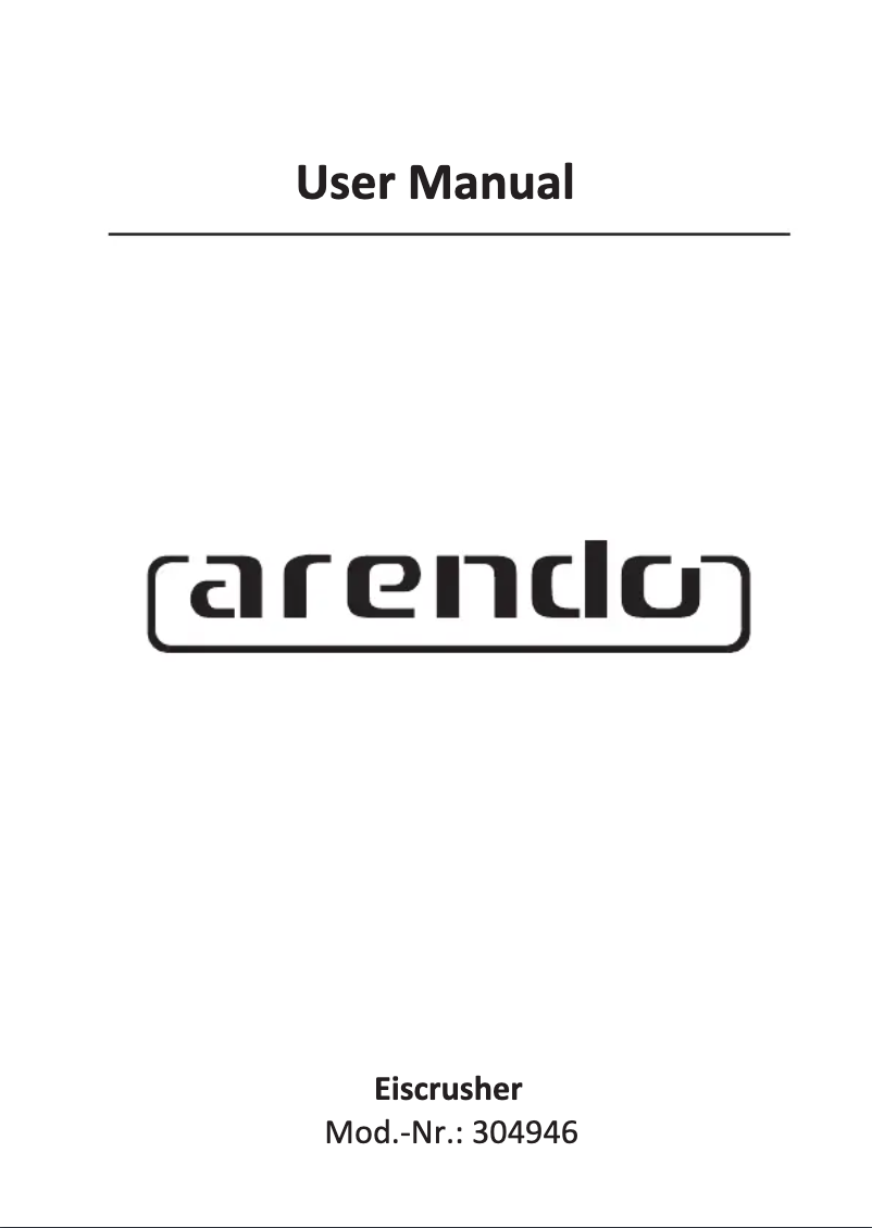 Page n°1 - Manuel utilisateur Arendo 304946