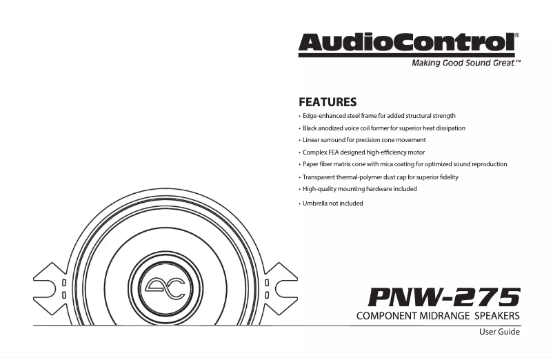 Page 1 de la notice Manuel utilisateur AudioControl PNW-275