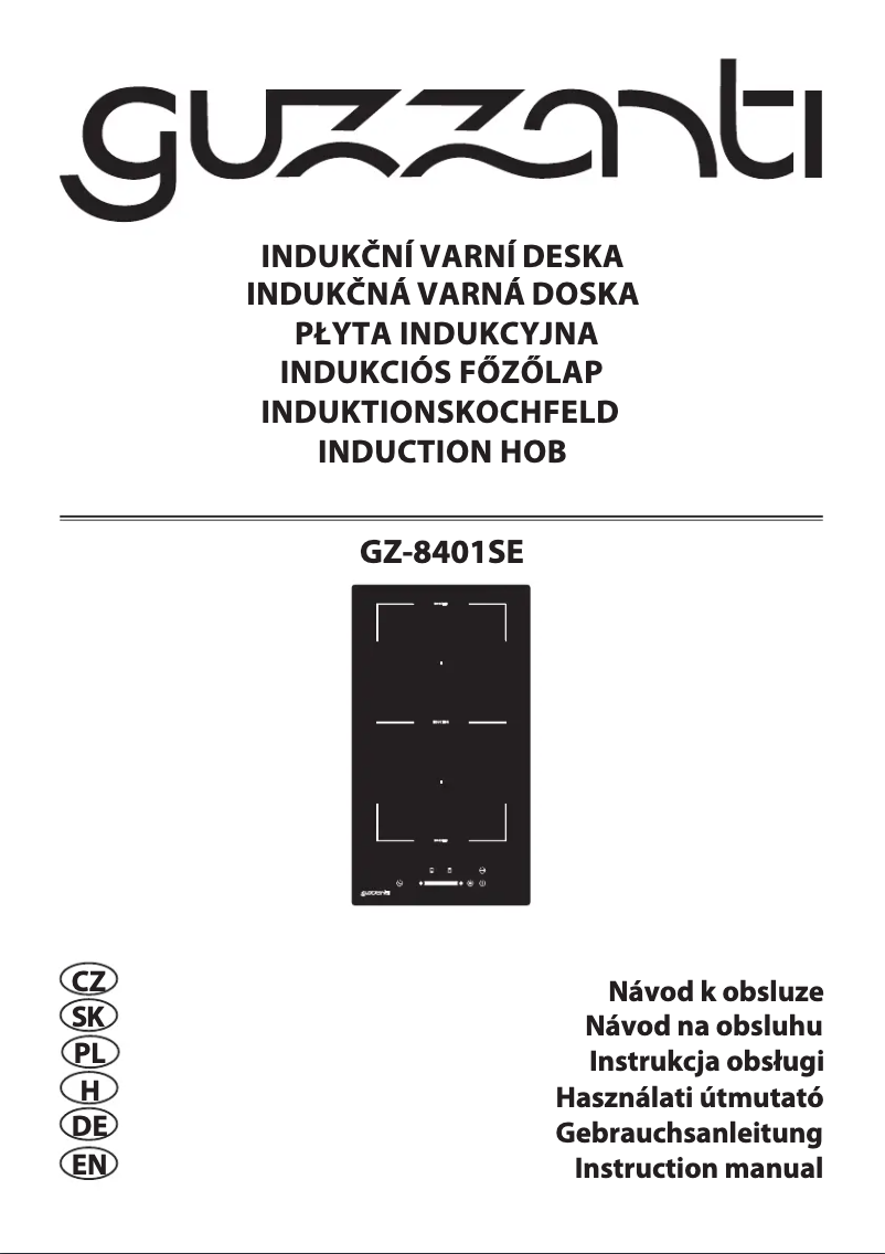 Imagen de la primera página del manual del dispositivo GZ-8401SE