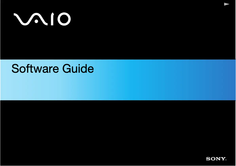 Image de la première page du manuel de l'appareil Vaio VGC-M1