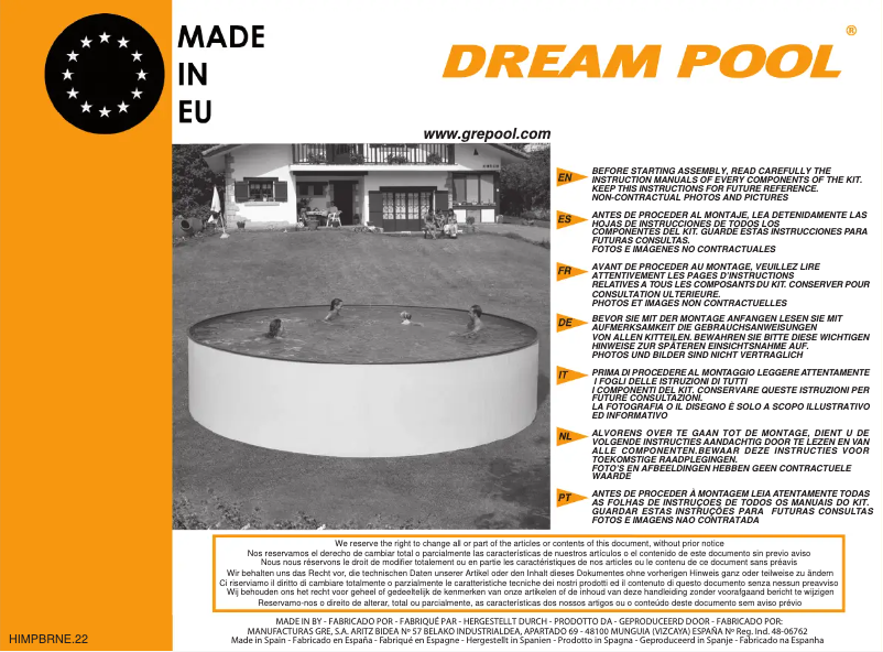 Image de la première page du manuel de l'appareil K4500NE