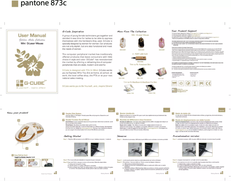 Página 1 del manual Manual de usuario G-Cube Aloha Splash GOA-6S
