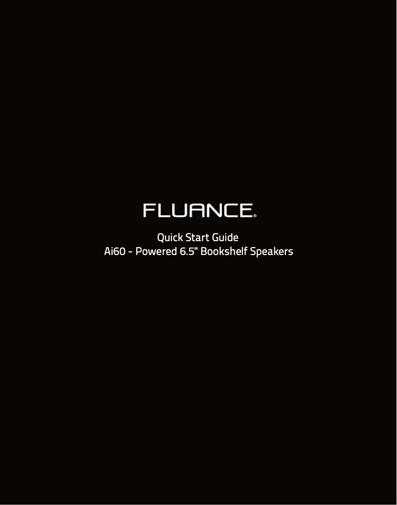 Page n°1 - Guide de démarrage rapide Fluance AI60B