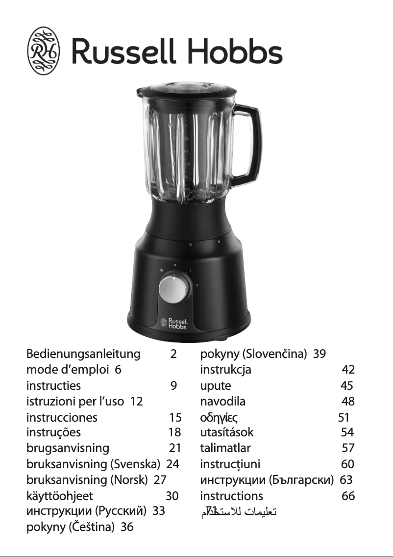 Page 1 de la notice Manuel utilisateur Russell Hobbs 18991-56 Desire Jug