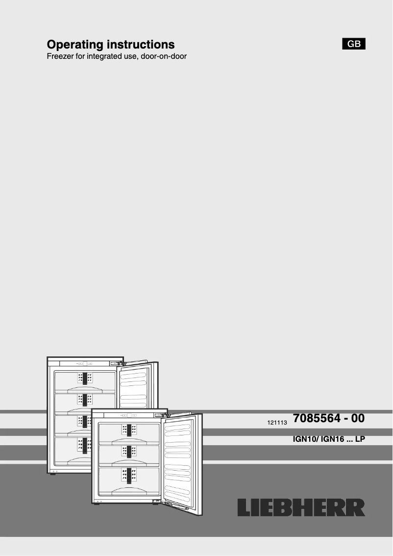 Page n°1 - Manuel utilisateur Liebherr IGN 1654 Premium