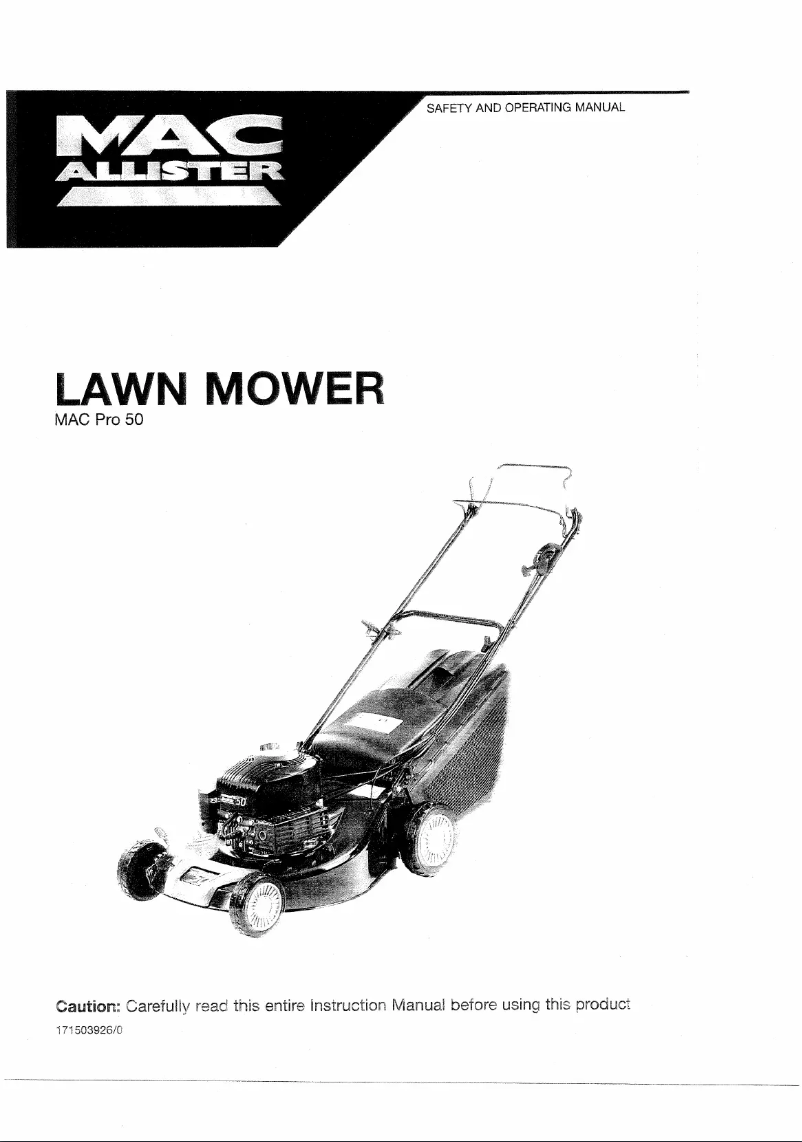 Page 1 de la notice Manuel utilisateur MacAllister Mac Pro 50