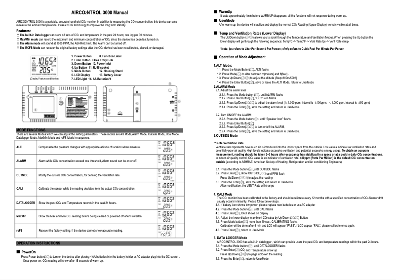 Page n°1 - Manuel utilisateur TFA 31.5000