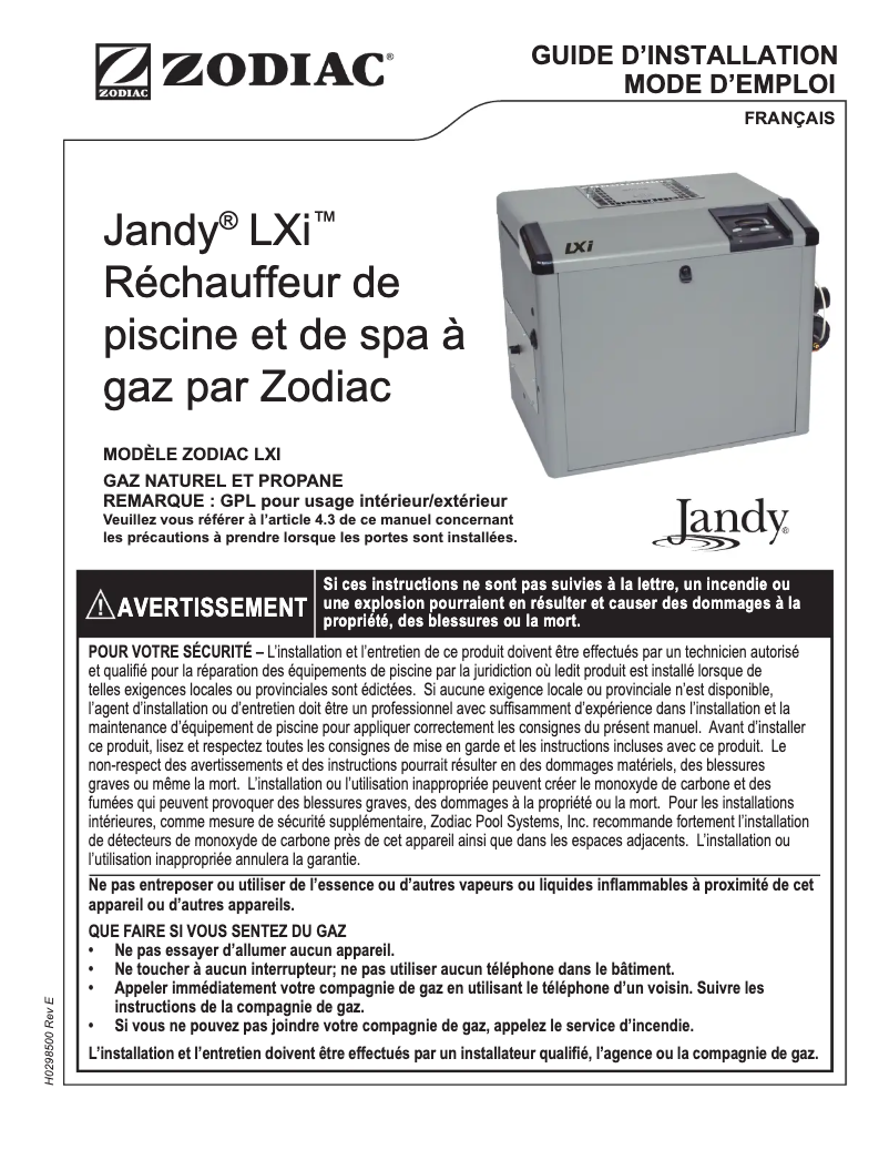 Page n°1 - Guide d'installation JANDY LXi