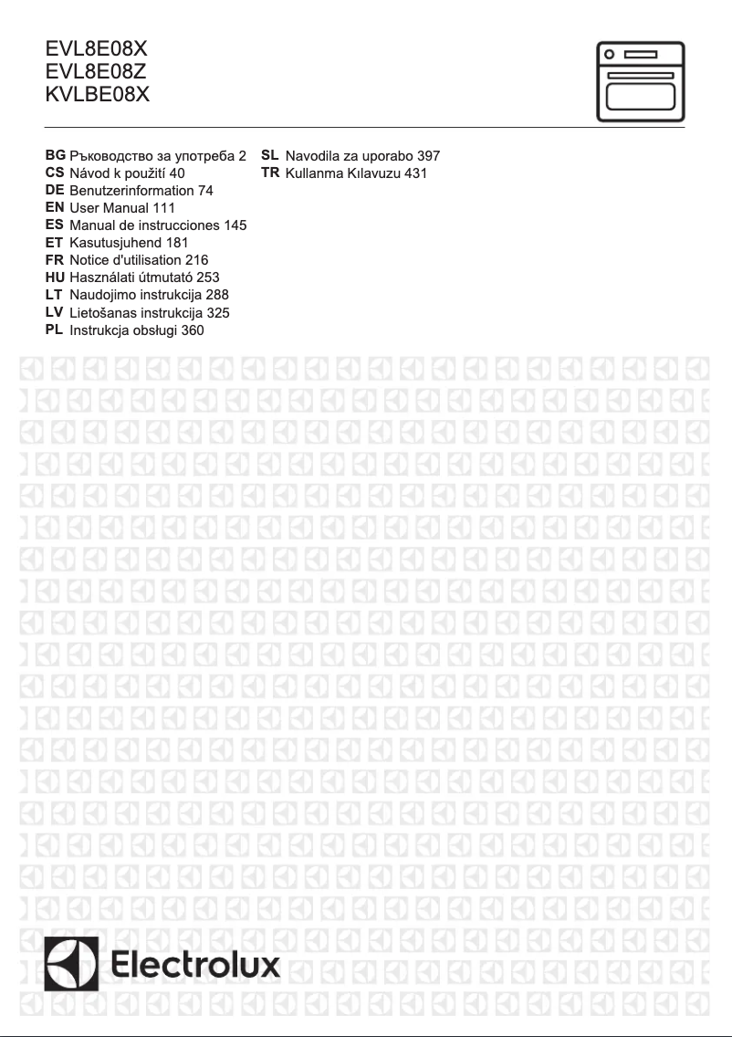 Page 1 de la notice Manuel utilisateur Electrolux KVLBE08X