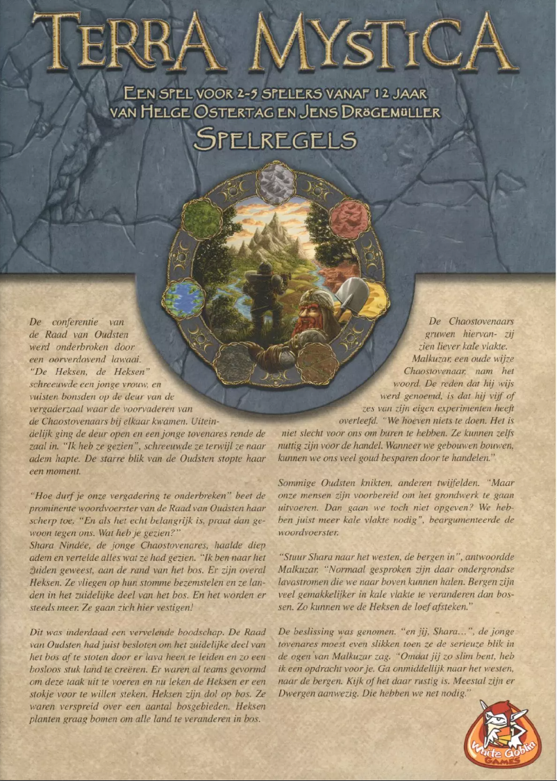 Image de la première page du manuel de l'appareil Terra Mystica