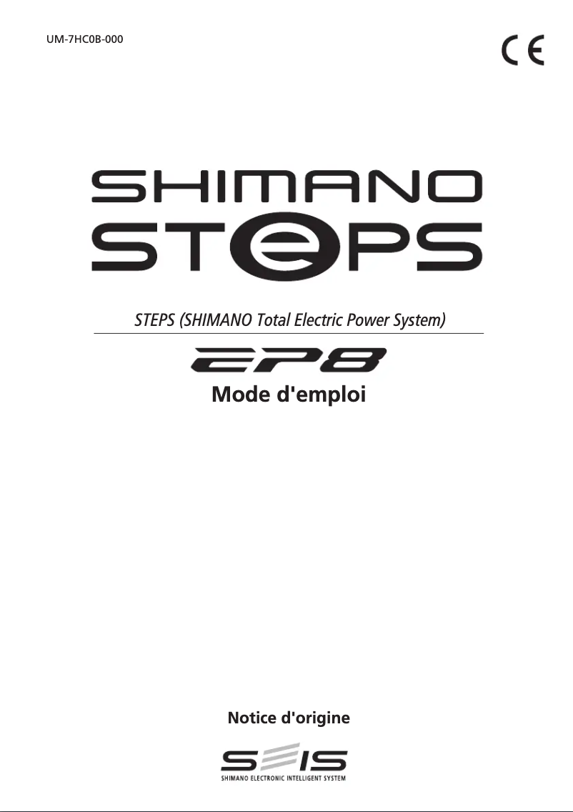 Page 1 de la notice Manuel utilisateur Shimano DU-EP800