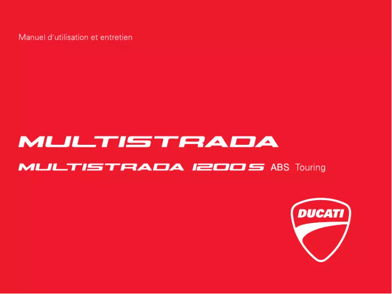 Image de la première page du manuel de l'appareil Multistrada 1200 S Touring (2012)